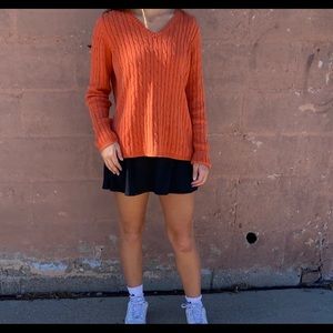 cable knit crew sweater